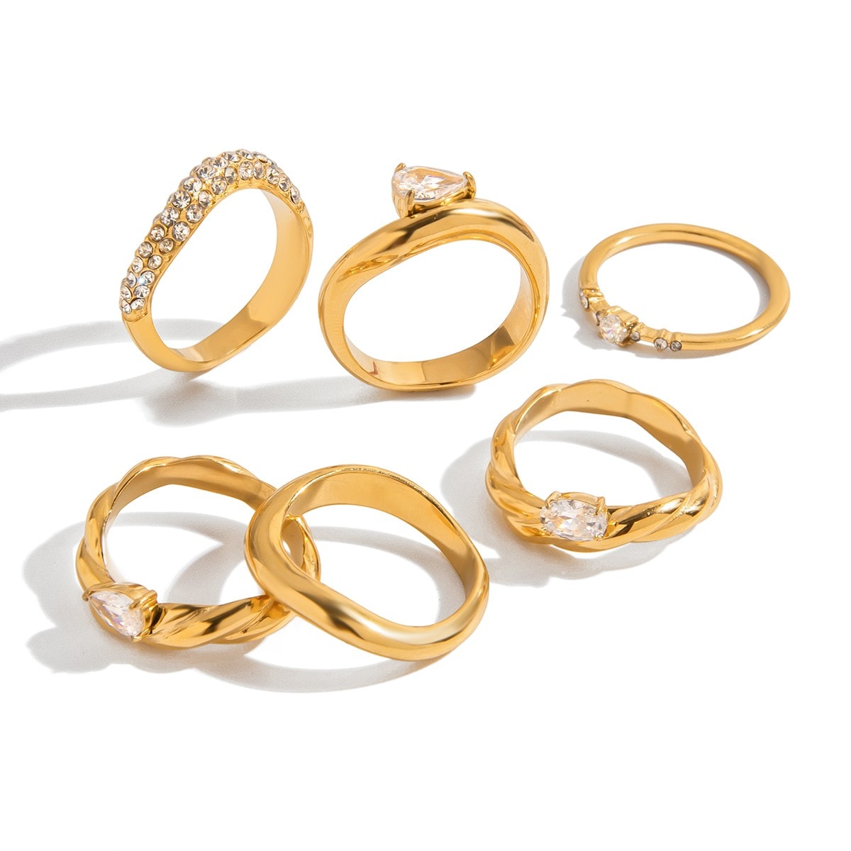 18K Gold-Plated Braided Oval Ring, image 1 of 1