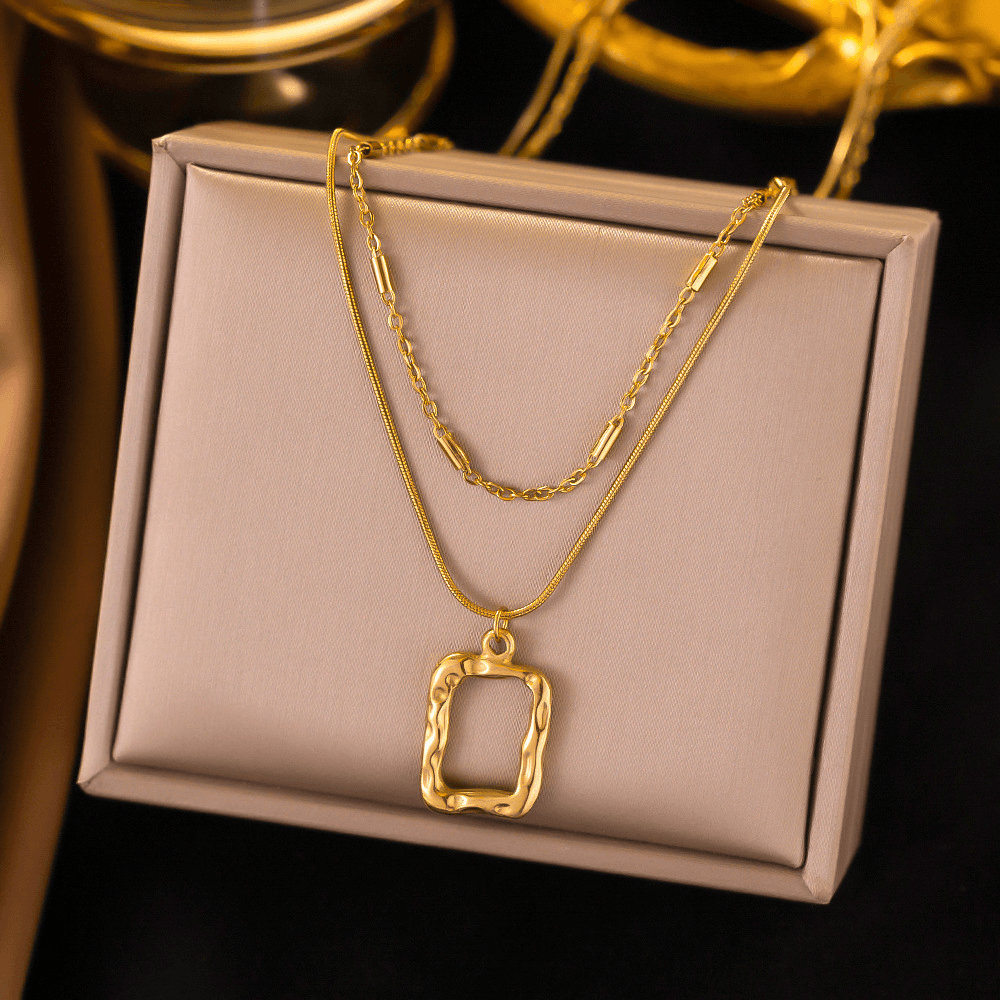 18K Gold-Plated Stainless Steel Heart Jewelry Set, image 1 of 6
