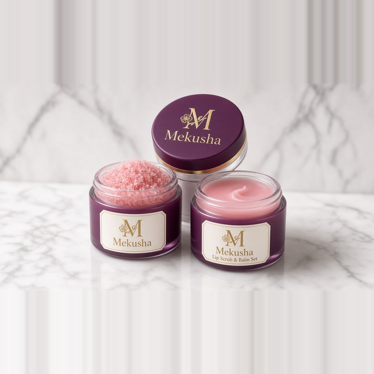 2-in-1 Strawberry Lip Scrub & Balm Set, image 1 of 5