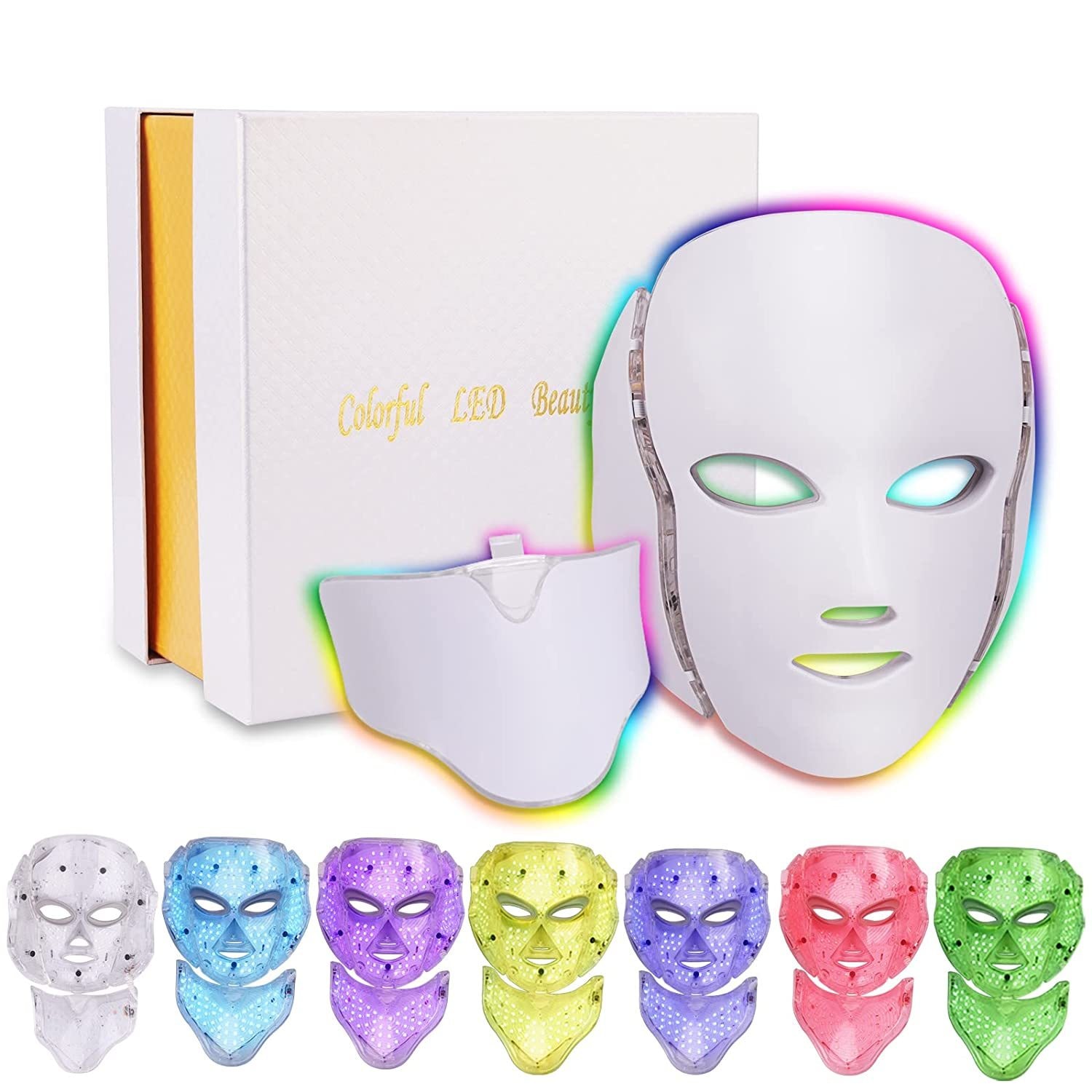 7-Color LED Light Face Mask, image 1 of 6