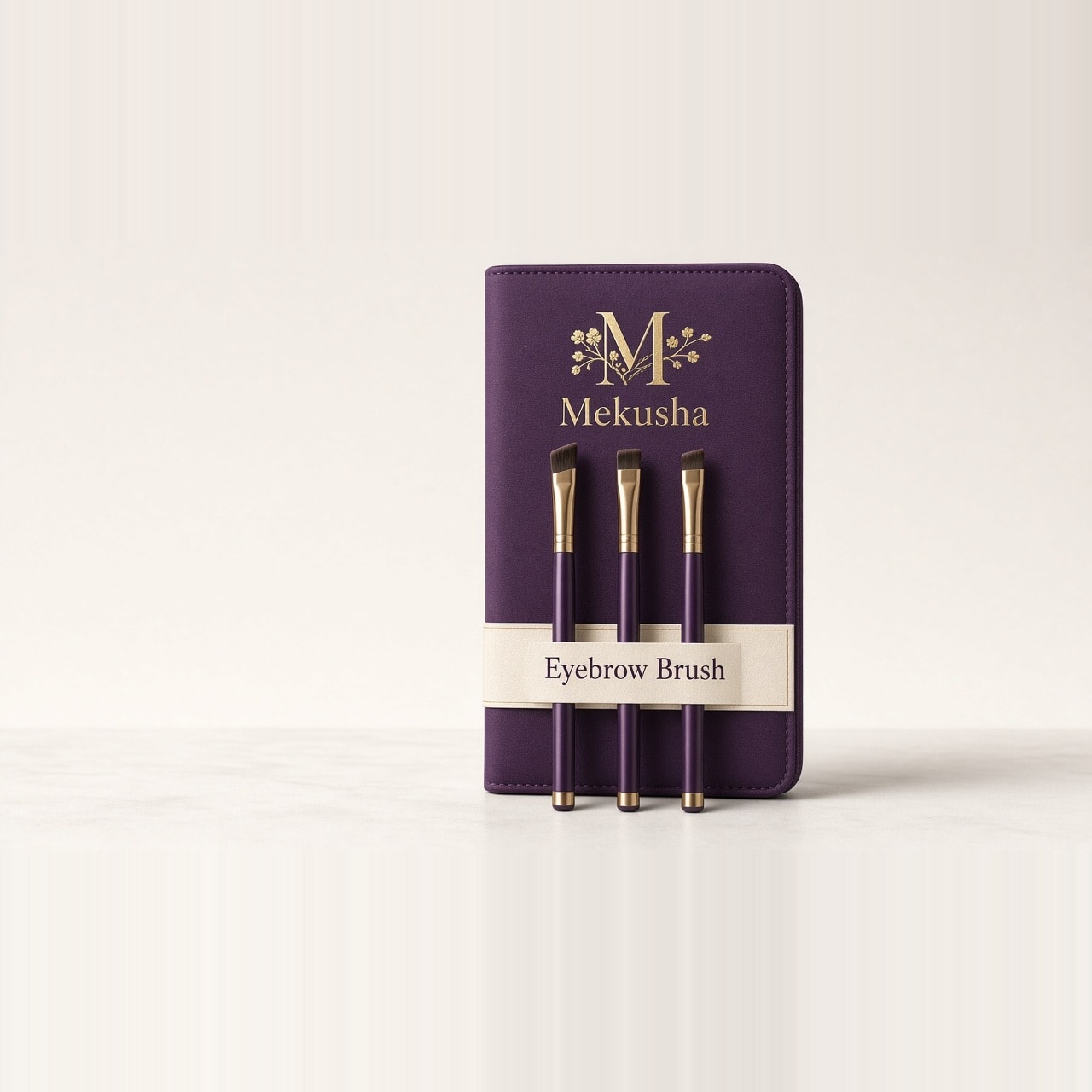Angled Brow & Eyeliner Brush with Pouch, image 1 of 5
