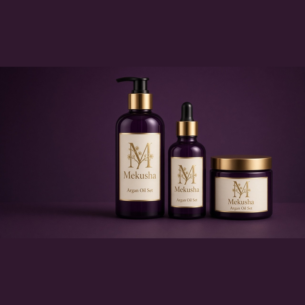 Argan Oil Shampoo, Conditioner & Hair Serum Set, image 1 of 5