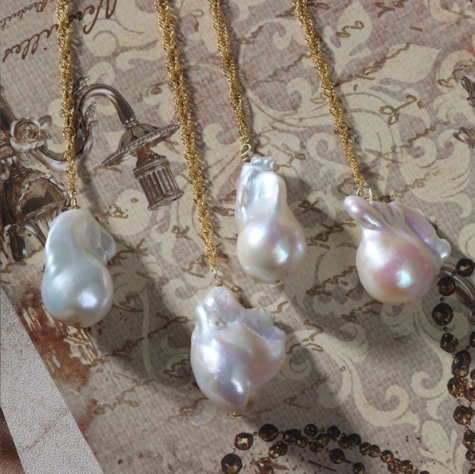 Baroque Pearl Necklace, image 1 of 6