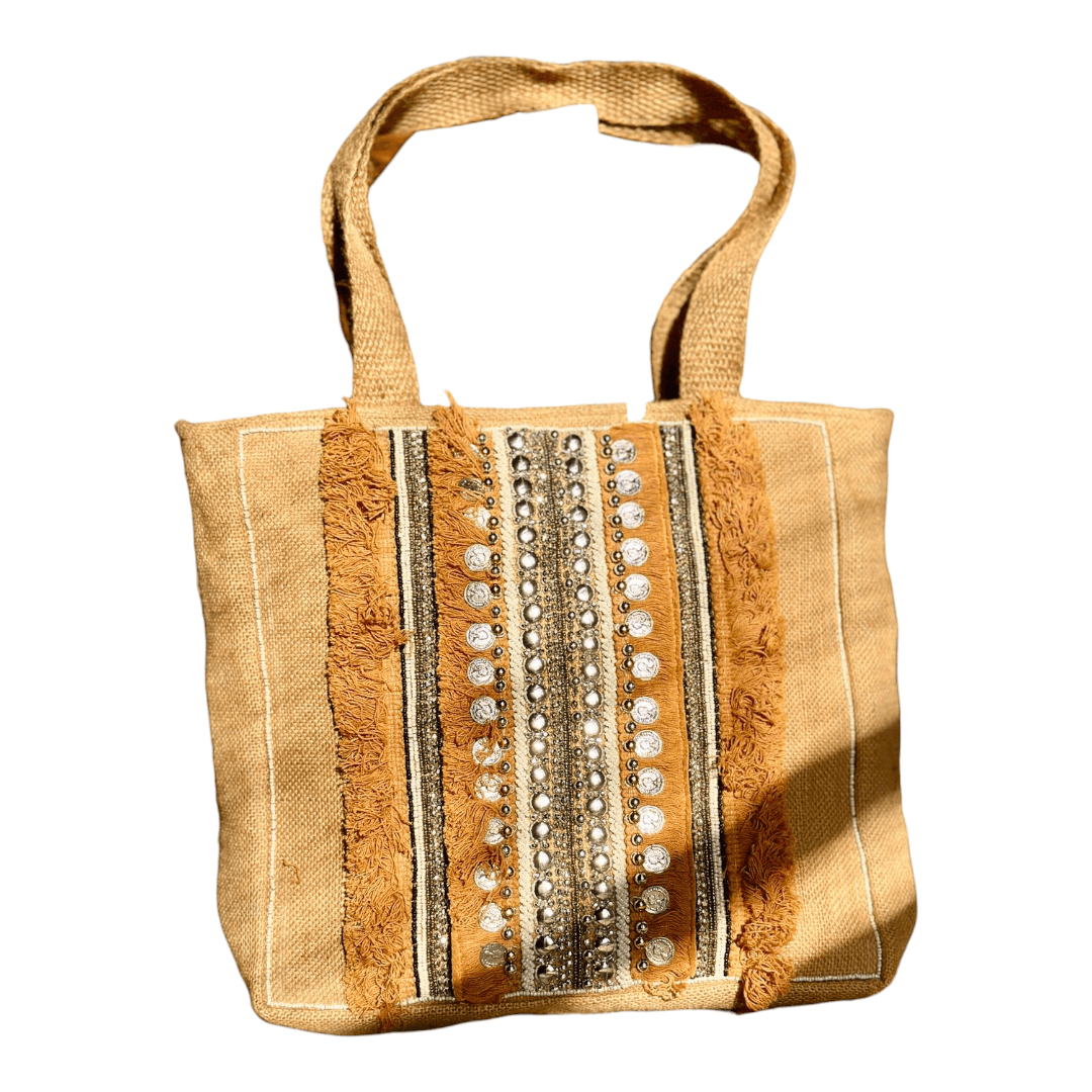 Beaded Cotton Evening Clutch, image 1 of 1