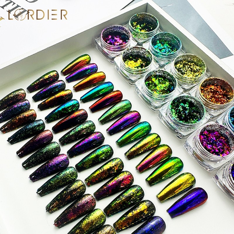 Chameleon Metallic Flake Nail Powder, image 1 of 1
