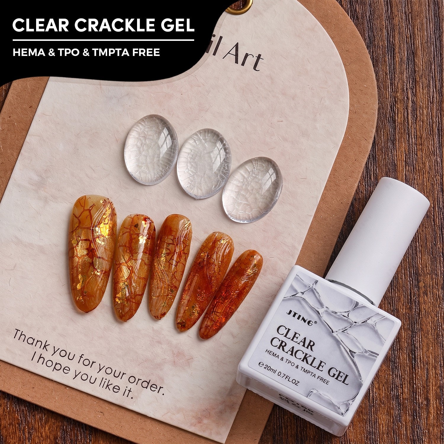 Clear Crackle-Effect Gel Polish, image 1 of 1