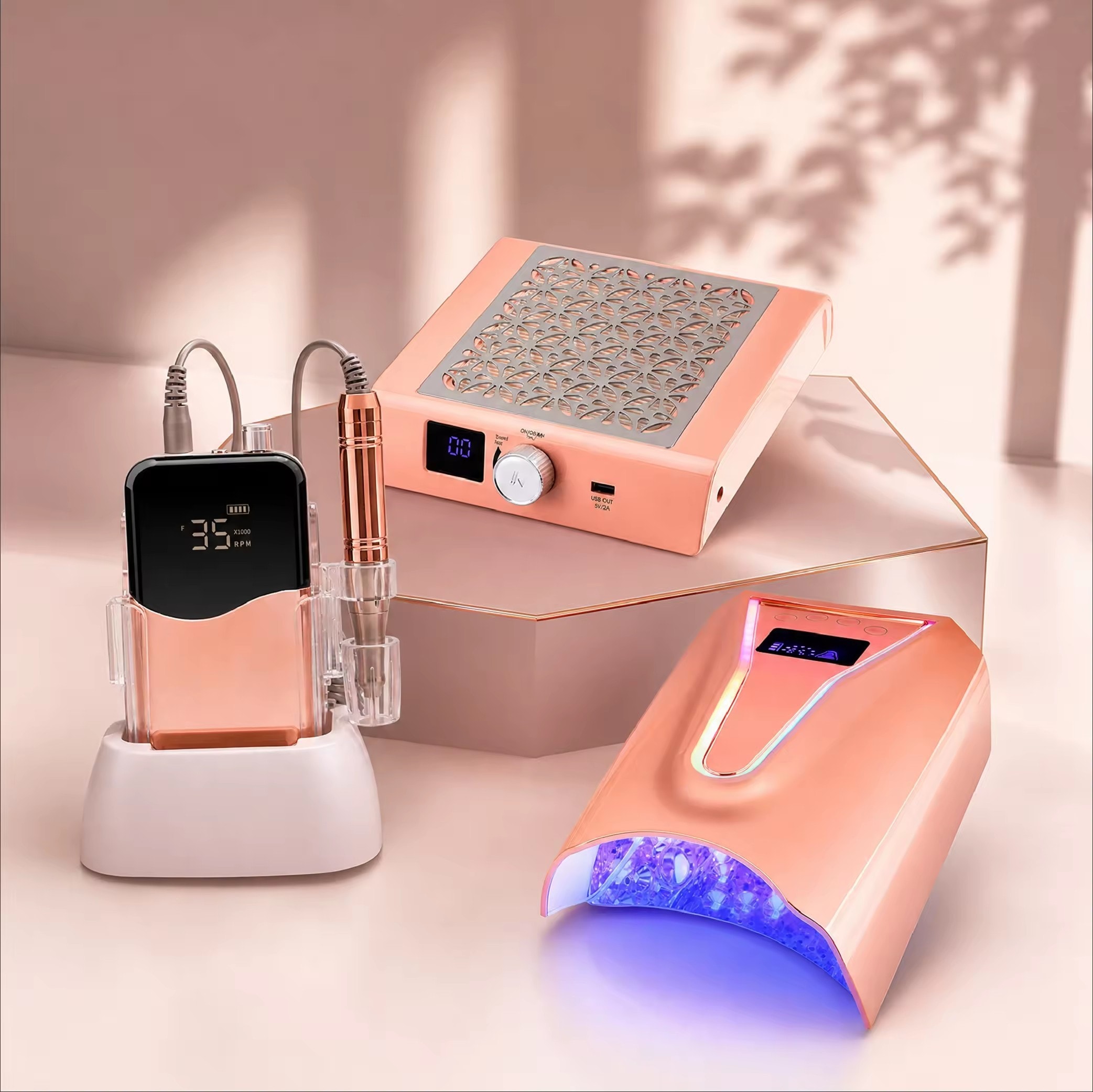 Cordless Rechargeable UV LED Nail Lamp, image 1 of 6