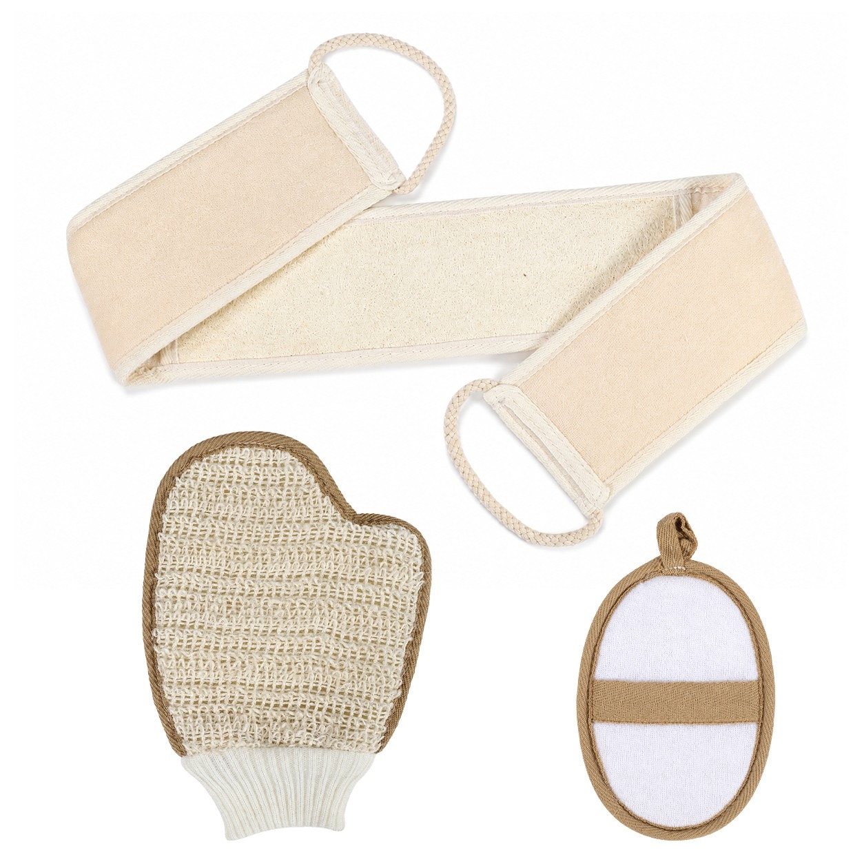 Cotton Linen Exfoliating Bath Glove, image 1 of 6