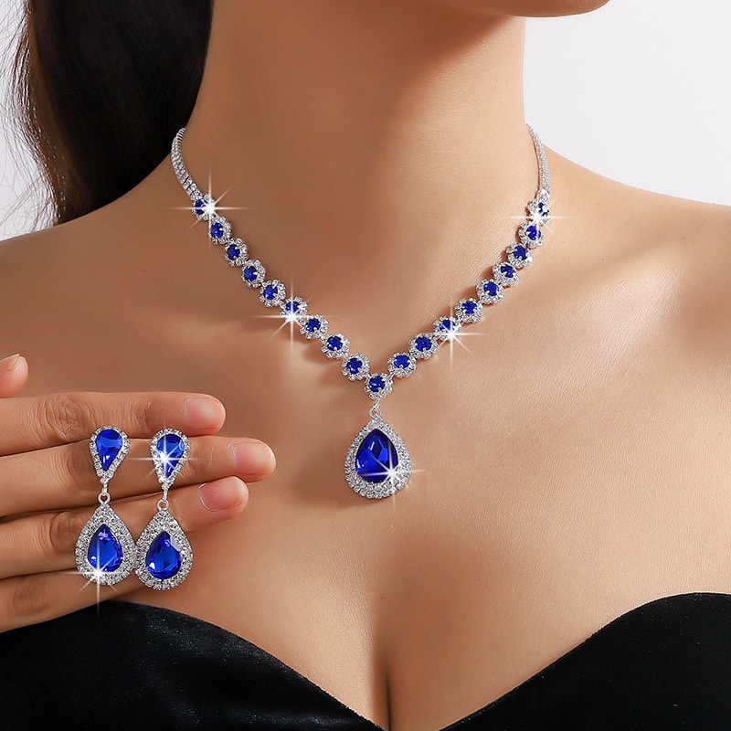 Cubic Zirconia Crystal Jewelry Set, image 1 of 6
