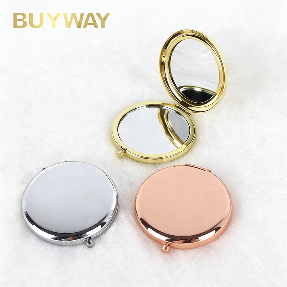 Double-Sided Magnifying Metal Compact Mirror, image 1 of 1
