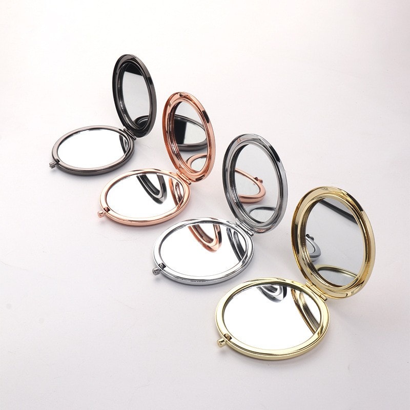 Double-Sided Metal Pocket Mirror, image 1 of 1