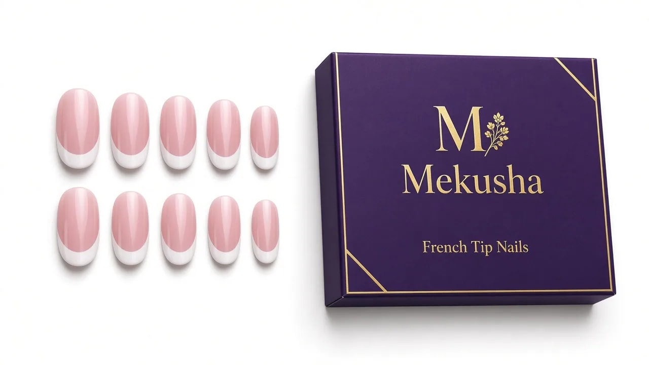 French Tip Nails, image 1 of 4