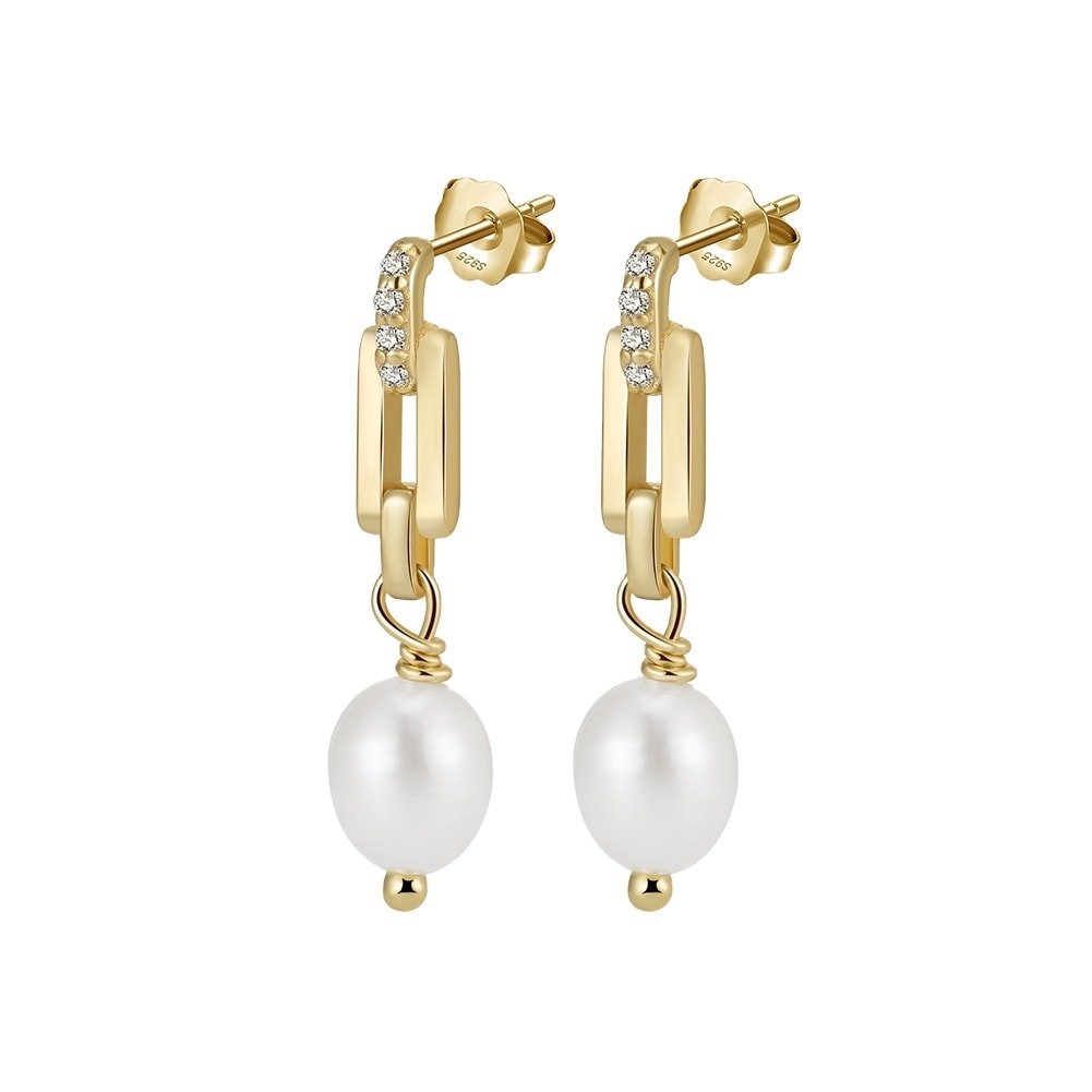 Freshwater Pearl Drop Earrings, image 1 of 5
