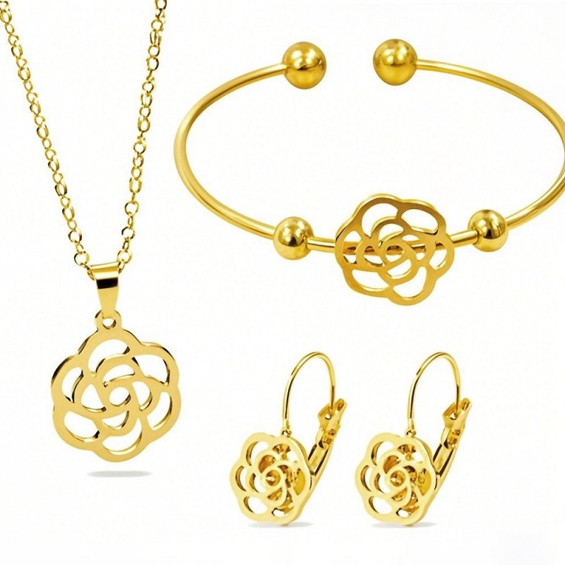 Gold-Plated Jewelry Set, image 1 of 5