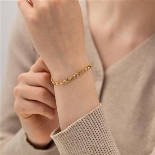 Gold-Plated Stainless Steel Bracelet, image 1 of 6