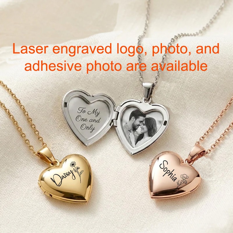 Gold-Plated Stainless Steel Heart Necklace, image 1 of 6