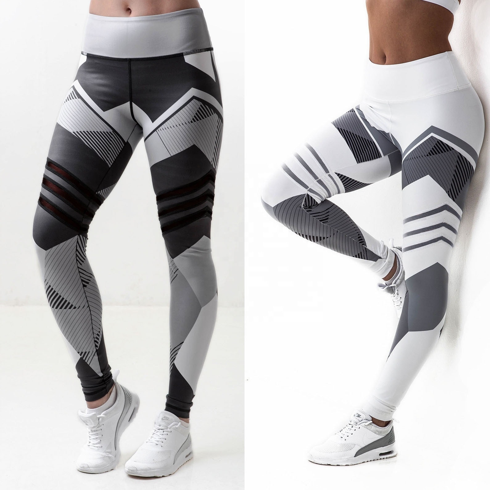 High-Waist Seamless Printed Leggings, image 1 of 6