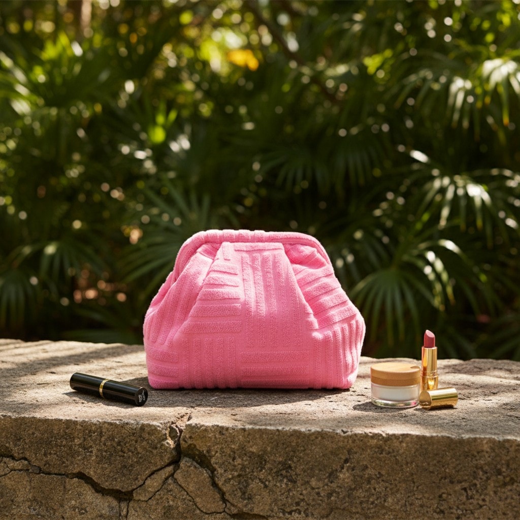 Jacquard Terry Crossbody Clutch, image 1 of 1