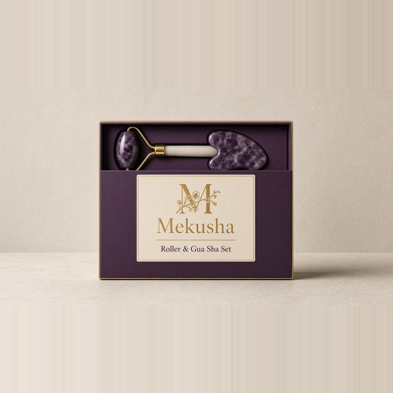 Jade Roller & Gua Sha De-Puff Gift Set, image 1 of 5