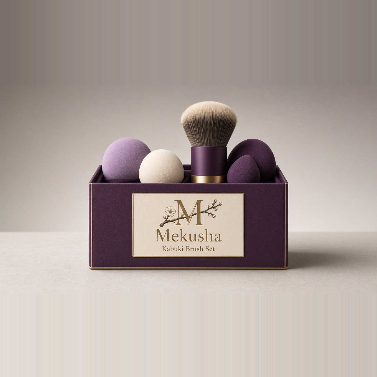 Kabuki Brush, Sponge & Puff Set, image 1 of 5