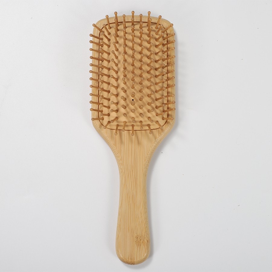 Large Square Bamboo Detangling Brush, image 1 of 1