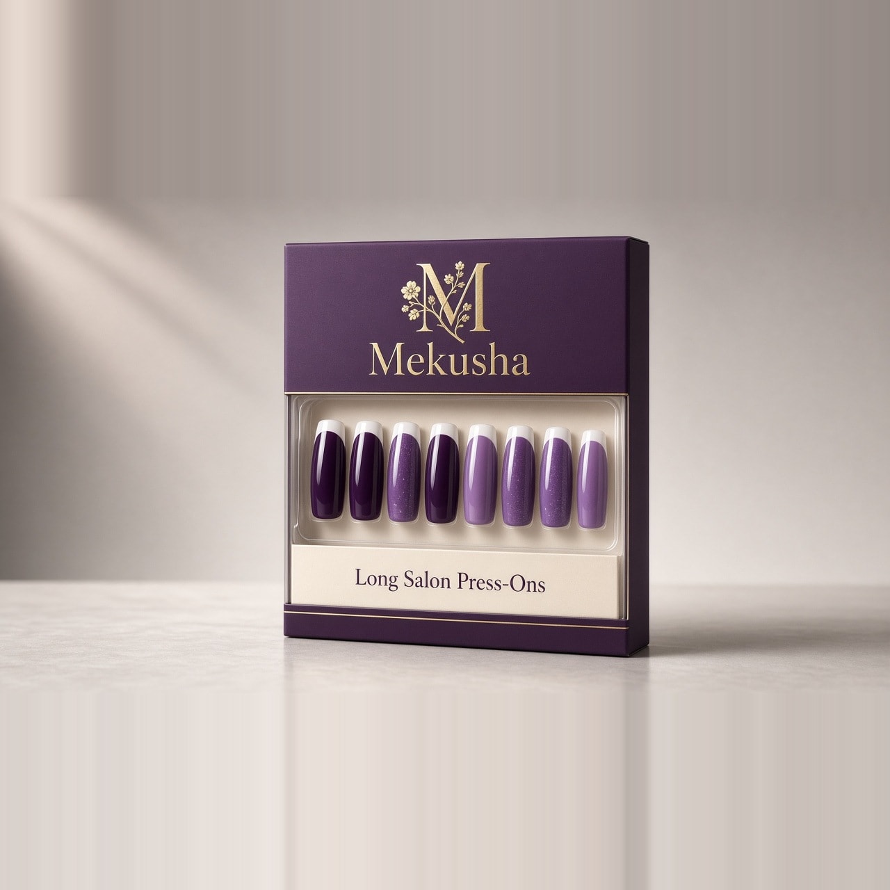 Long Square Gel Press-On Nails, image 1 of 5