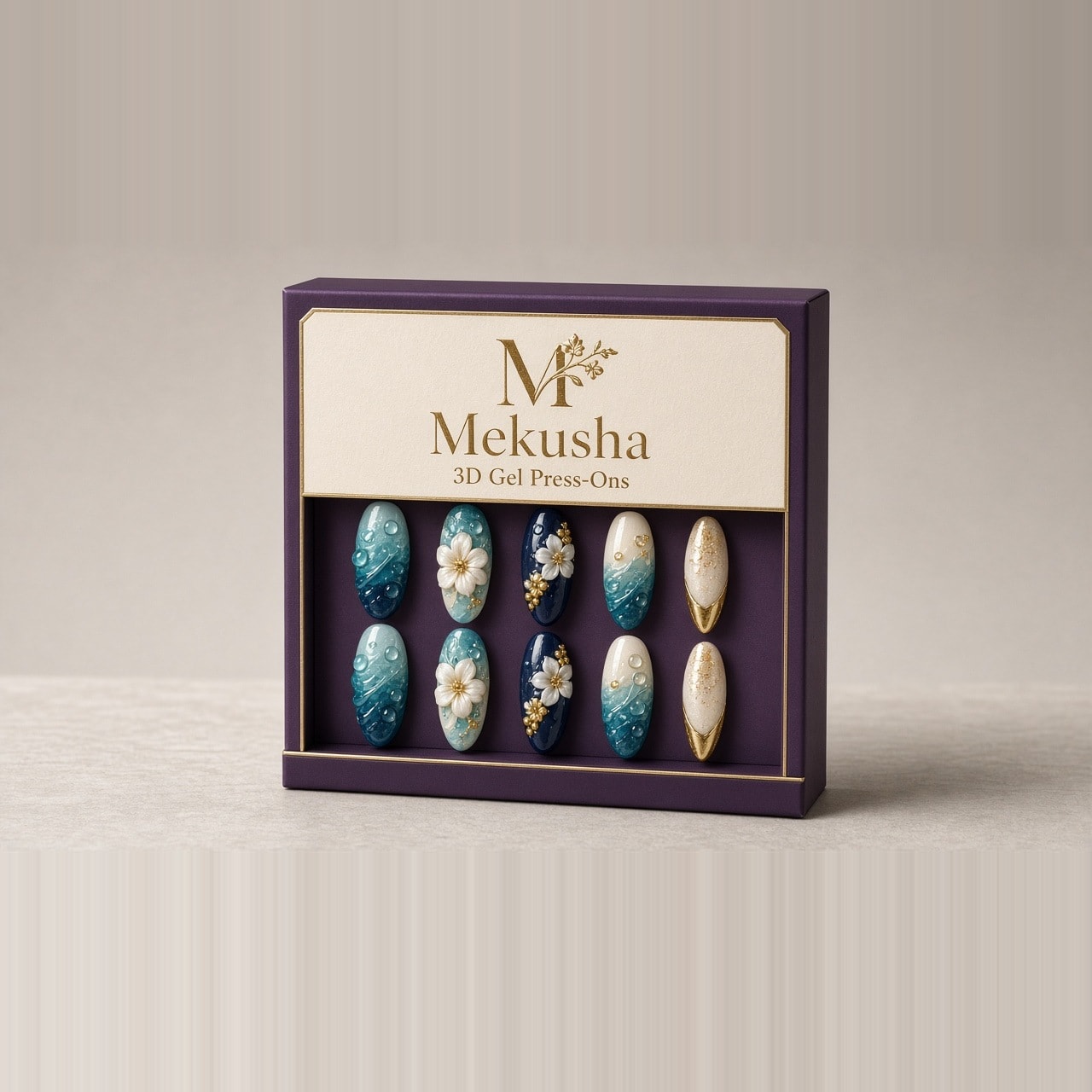 Luxury 3D Gel Press-On Nails, image 1 of 5
