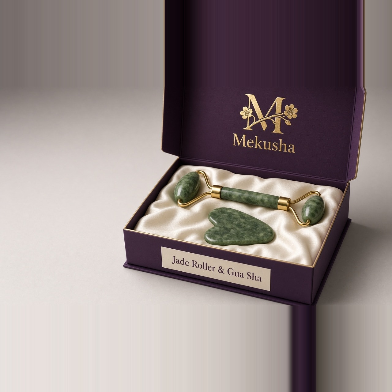 Natural Jade Roller & Gua Sha for Face & Neck, image 1 of 5