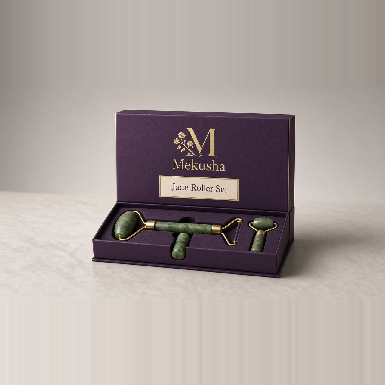 Natural Jade Roller & Gua Sha Set, image 1 of 5