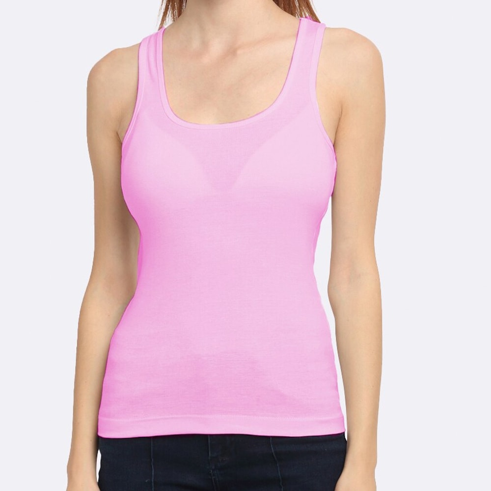 Pink Scoop Neck Tank Top, image 1 of 6