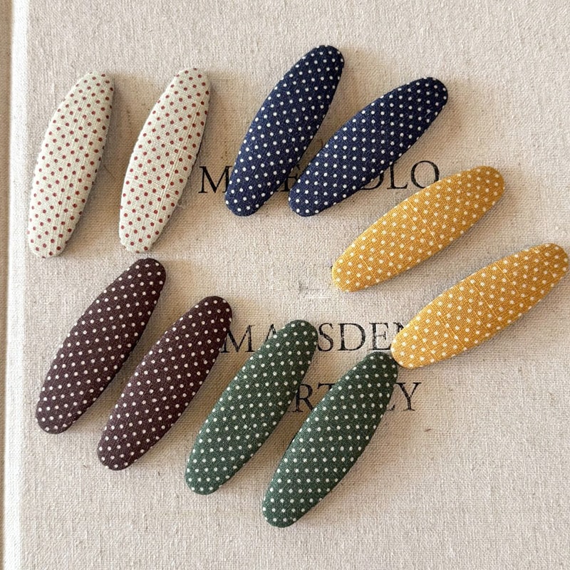 Polka Dot Oval Hair Clips, image 1 of 6