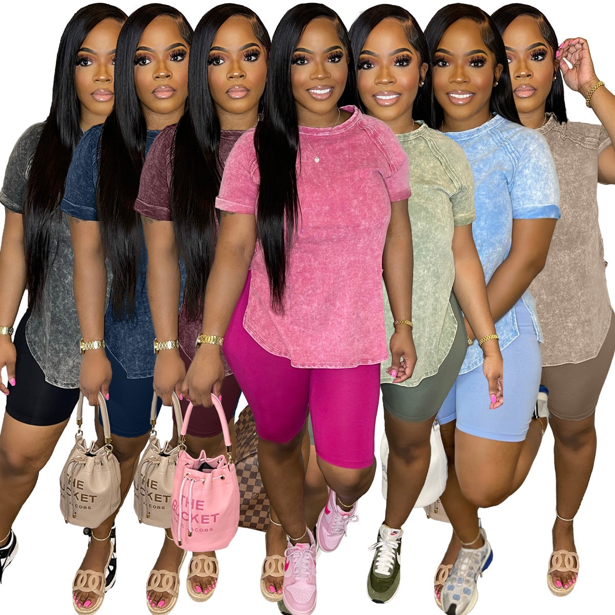 Printed Top & Shorts Set, image 1 of 6