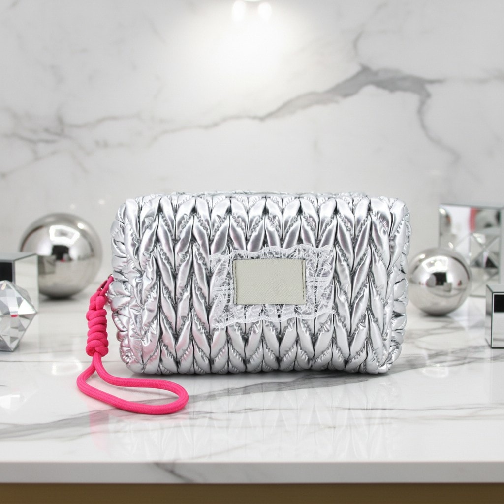 Quilted Puffy Makeup Bag, image 1 of 1