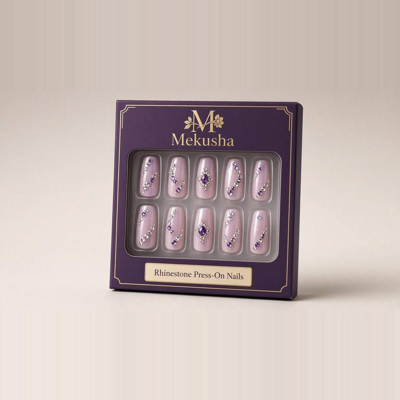 Rhinestone Acrylic Press-On Nails, image 1 of 5
