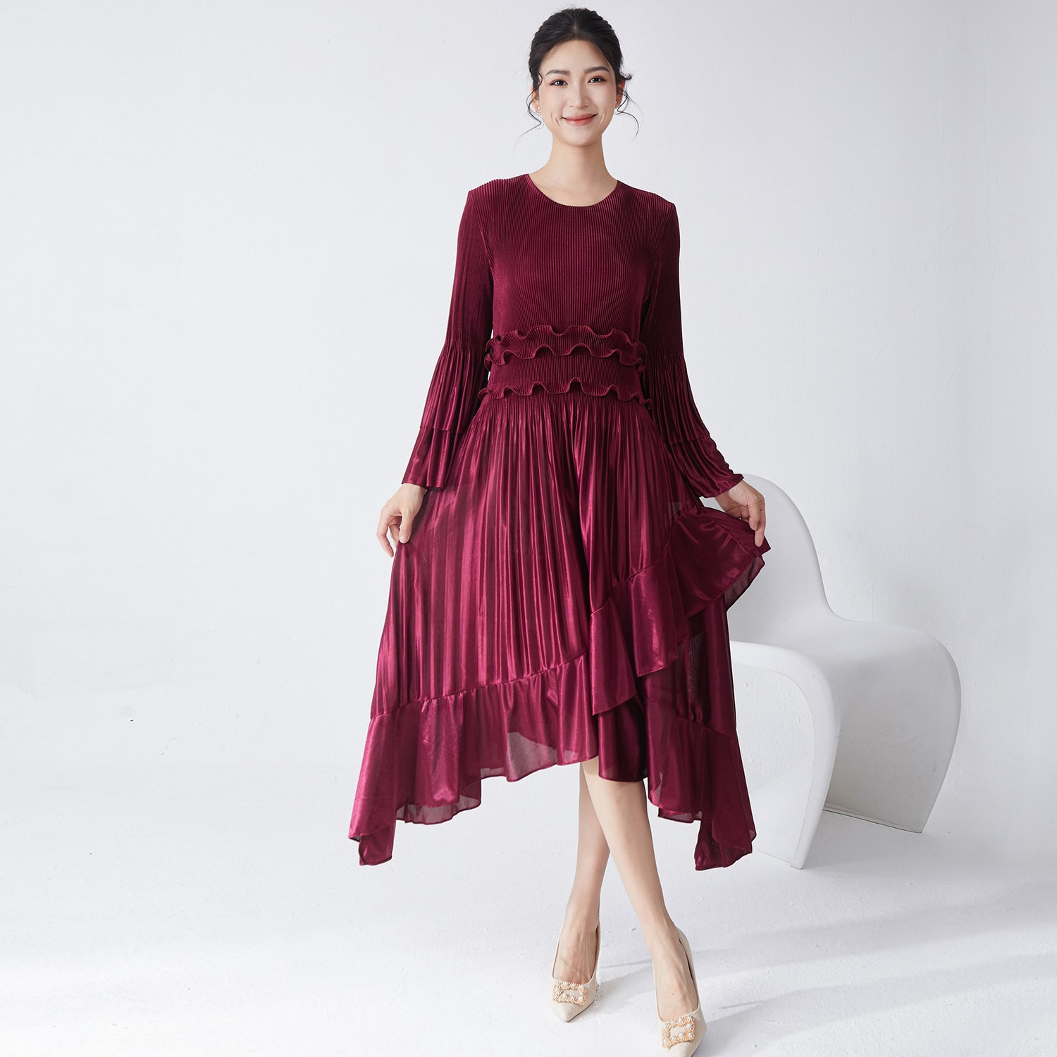 Ruffled Dress, image 1 of 6