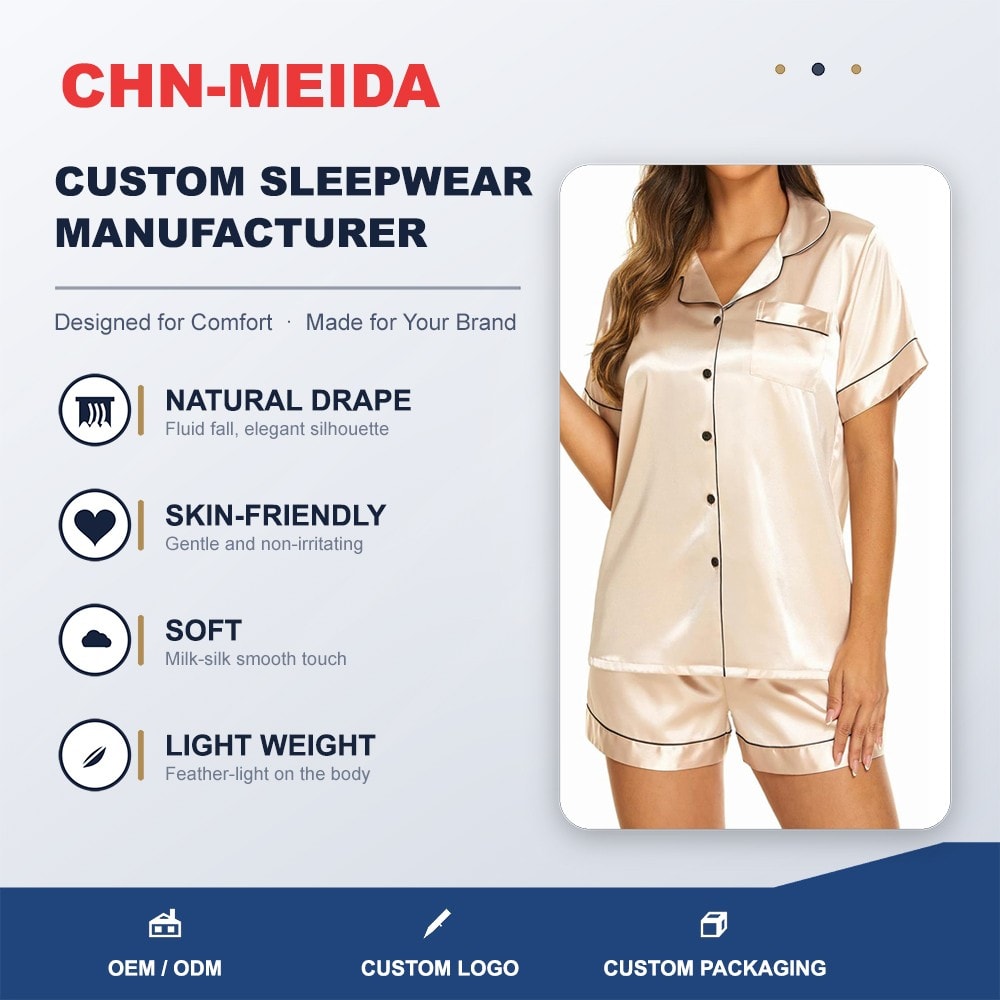 Short-Sleeve Button Pajama Set, image 1 of 1
