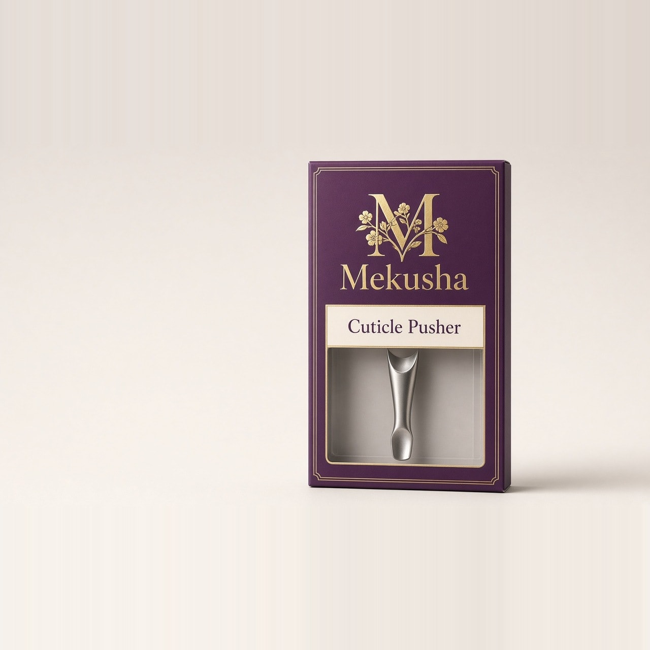 Silver Stainless Steel Cuticle Pusher, image 1 of 5