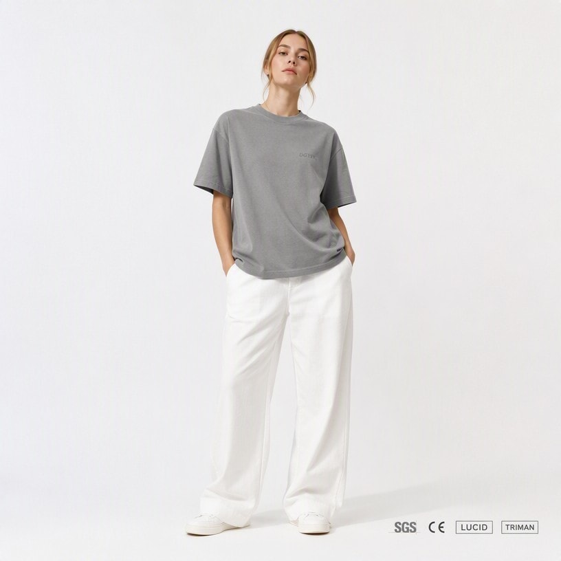 Soft-Washed Oversized Cotton T-Shirt, image 1 of 1