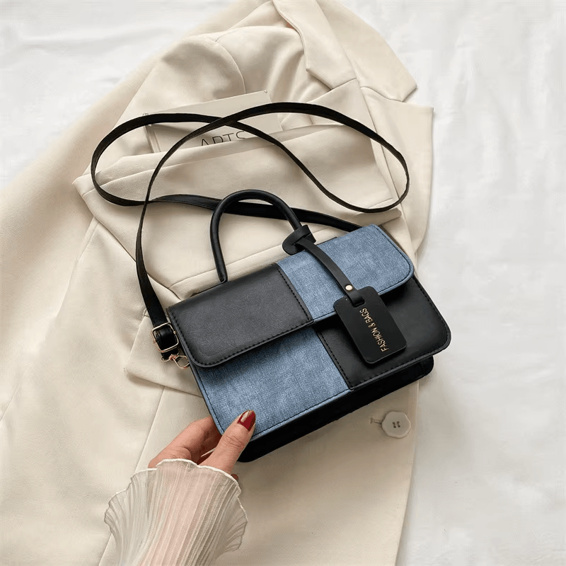 Square Vegan Leather Crossbody Shoulder Bag, image 1 of 4