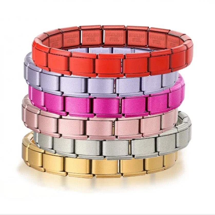 Stainless Steel Italian Charm Starter Bracelet, image 1 of 1