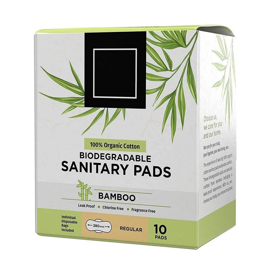 Ultra-Thin Organic Cotton Biodegradable Sanitary Pads, image 1 of 6