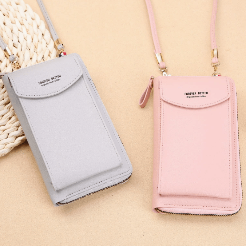 Vegan Leather Crossbody Phone Bag, image 1 of 6