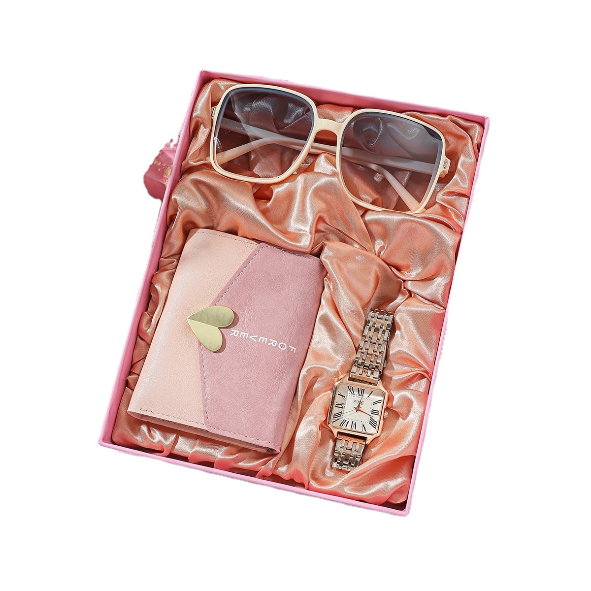 Vegan Leather Quartz 3-Piece Watch & Accessory Gift Set, image 1 of 6