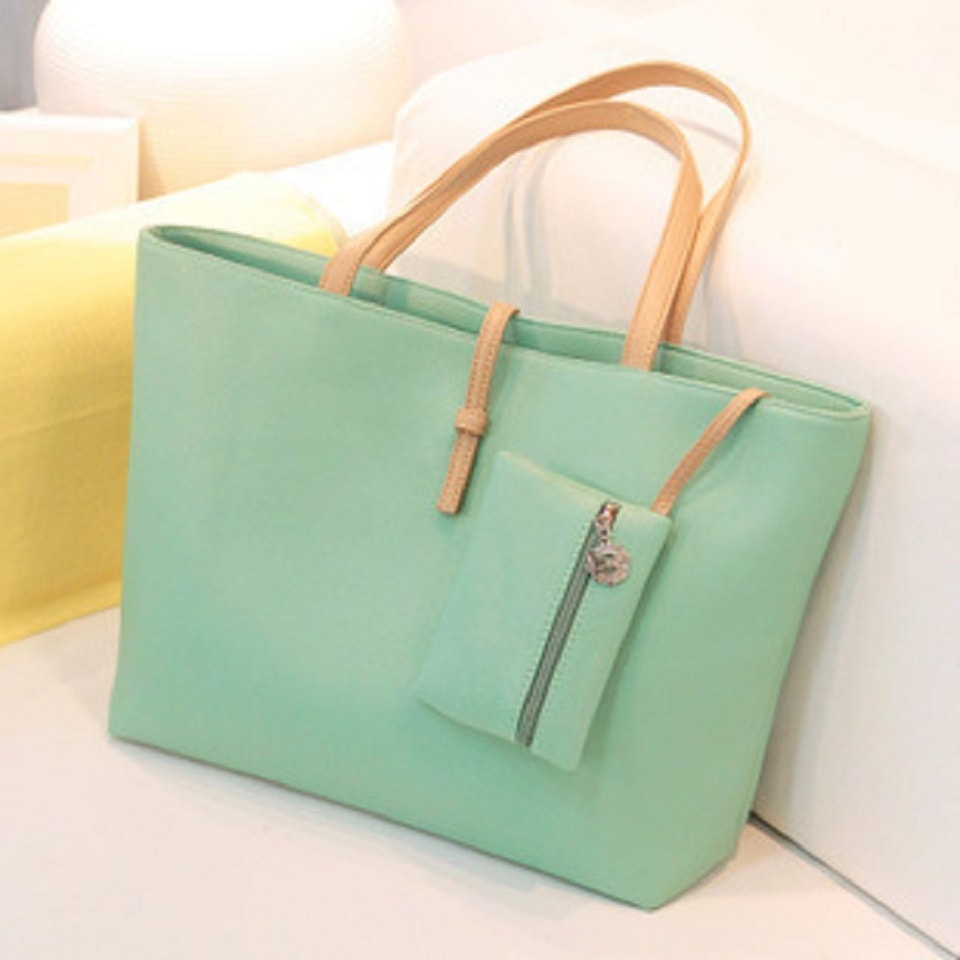 Vegan Leather Tote Bag, image 1 of 6