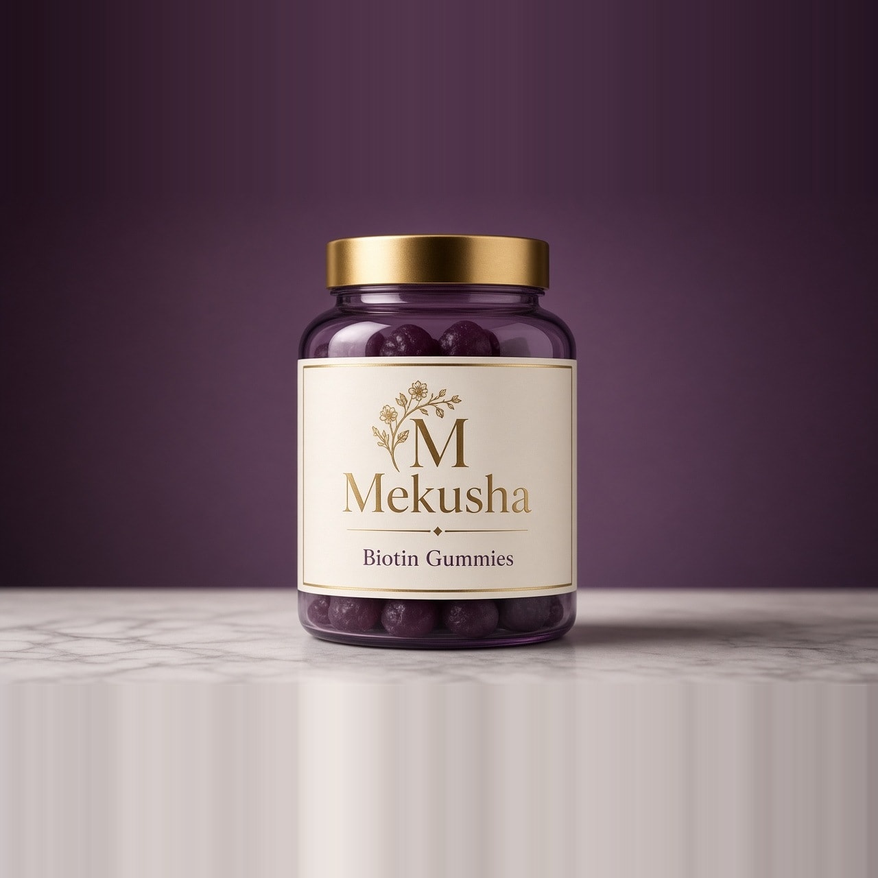 Vegan Raspberry Biotin Gummies, image 1 of 5