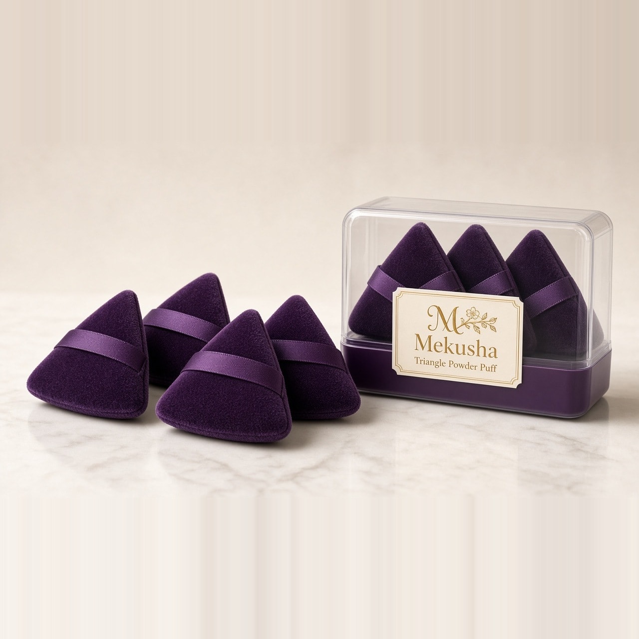 Velvet Triangle Wedge Puff, image 1 of 5