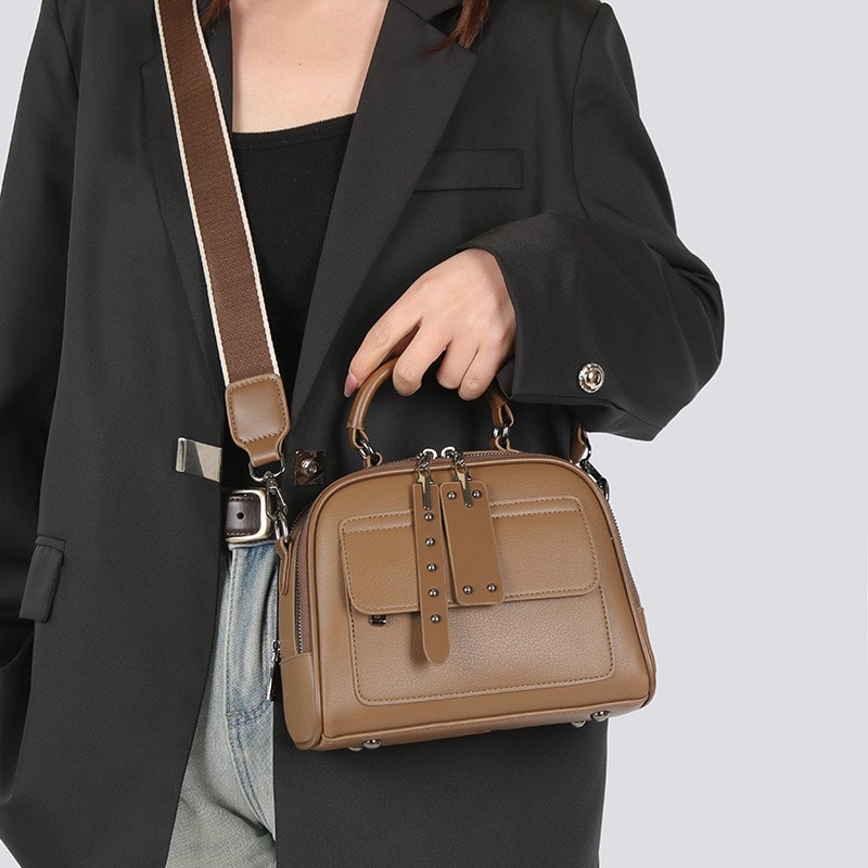 Vintage Spliced Small Square Handbag, image 1 of 1