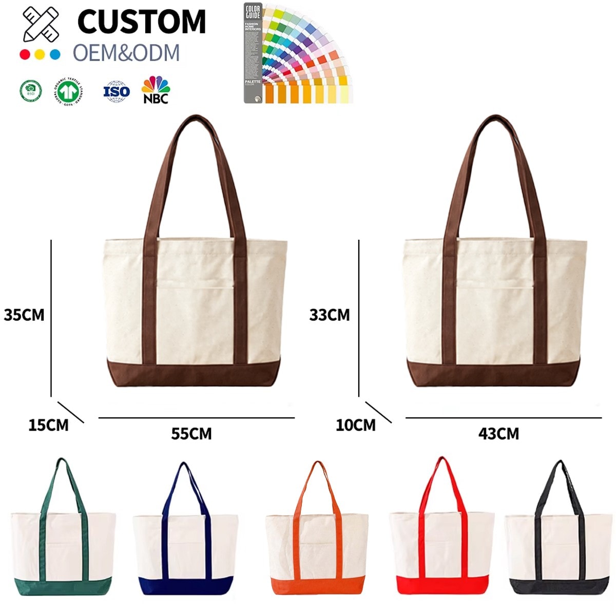 Waterproof Cotton Canvas Tote Bag, image 1 of 1